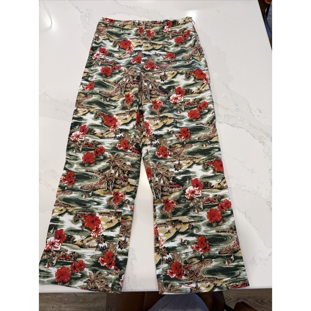 David Paul New York Capri Pants Women 4 Multicolor Floral Tropical Vintage EUC